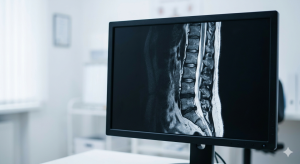 Diagnostic MRI Scan on Monitor